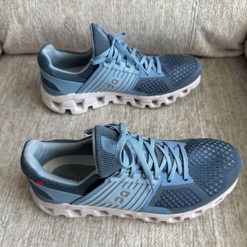 On Cloud Womens Blue Grey Running Shoes Sneakers SZ 8 - Picture 3 of 6